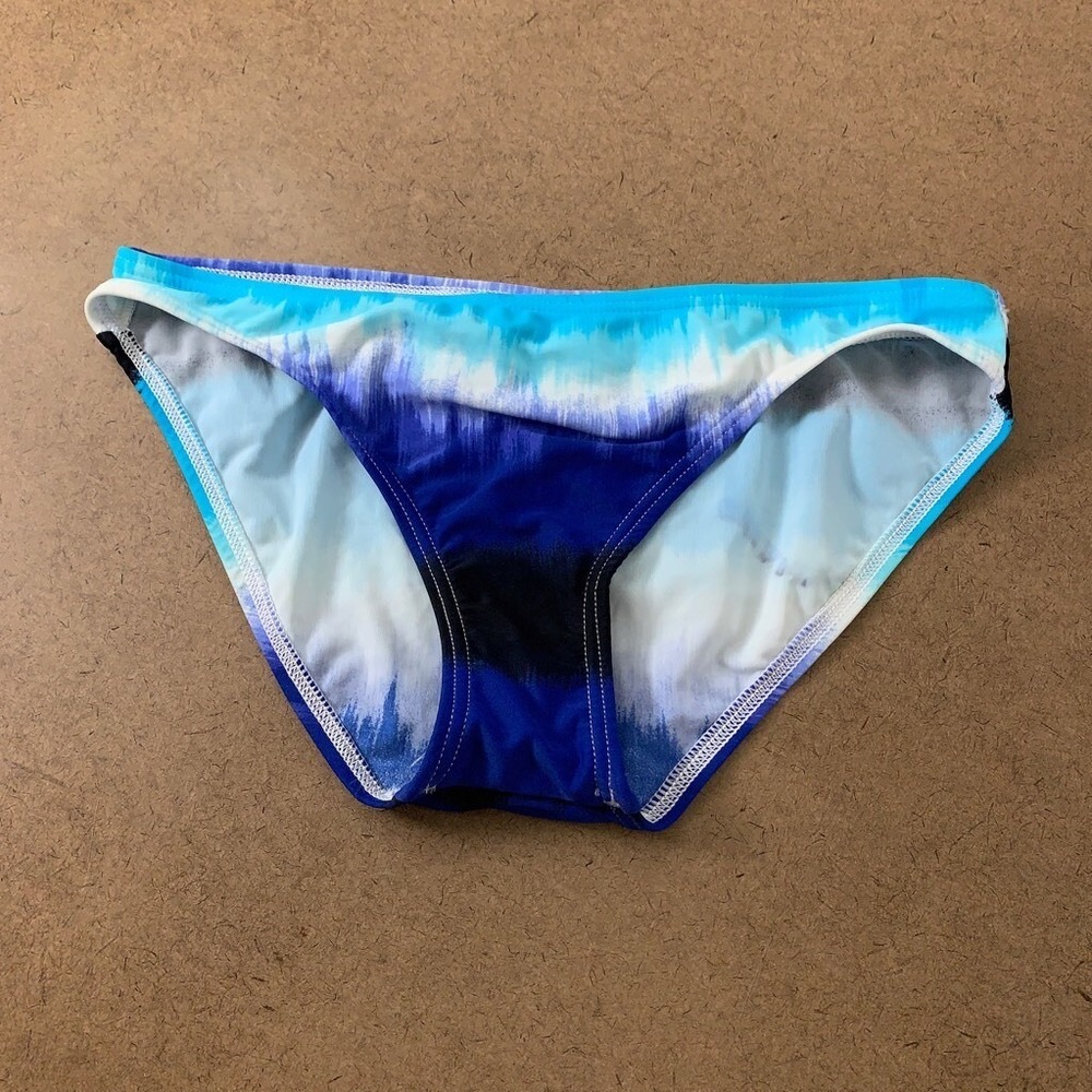 Relax By Tommy Bahama Womens Bikini Swim Bottom Blue Black Ombre Stretch XS New - Picture 1 of 6